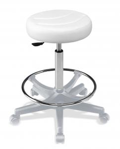 Tabouret rond avec repose pieds Lemi