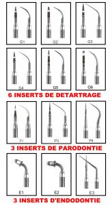 Prix 12 inserts compatibles Satelec/Nsk