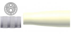 Cordon 9mm pour detartreur SATELEC LUMIERE (NEWTRON LED) GAINE RAL 9002 GRIS TRES CLAIR
