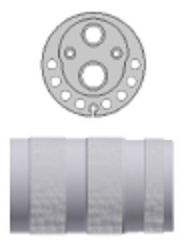 Cordon 9mm pour lampe led MECTRON STARLIGHT S - GAINE COULEUR RAL 9002 GRIS TRES CLAIR